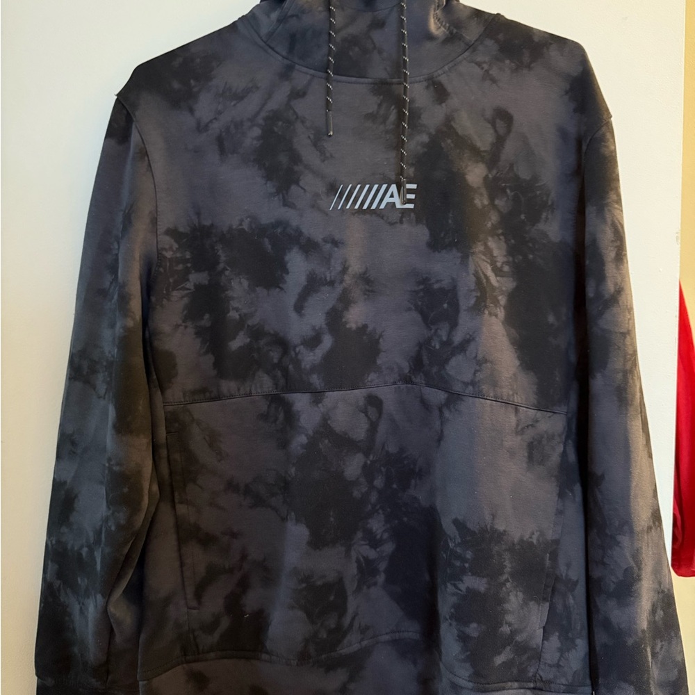 American Eagle Outfitters Black Tie-Dye Hoodie
